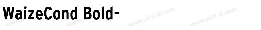 WaizeCond Bold字体转换